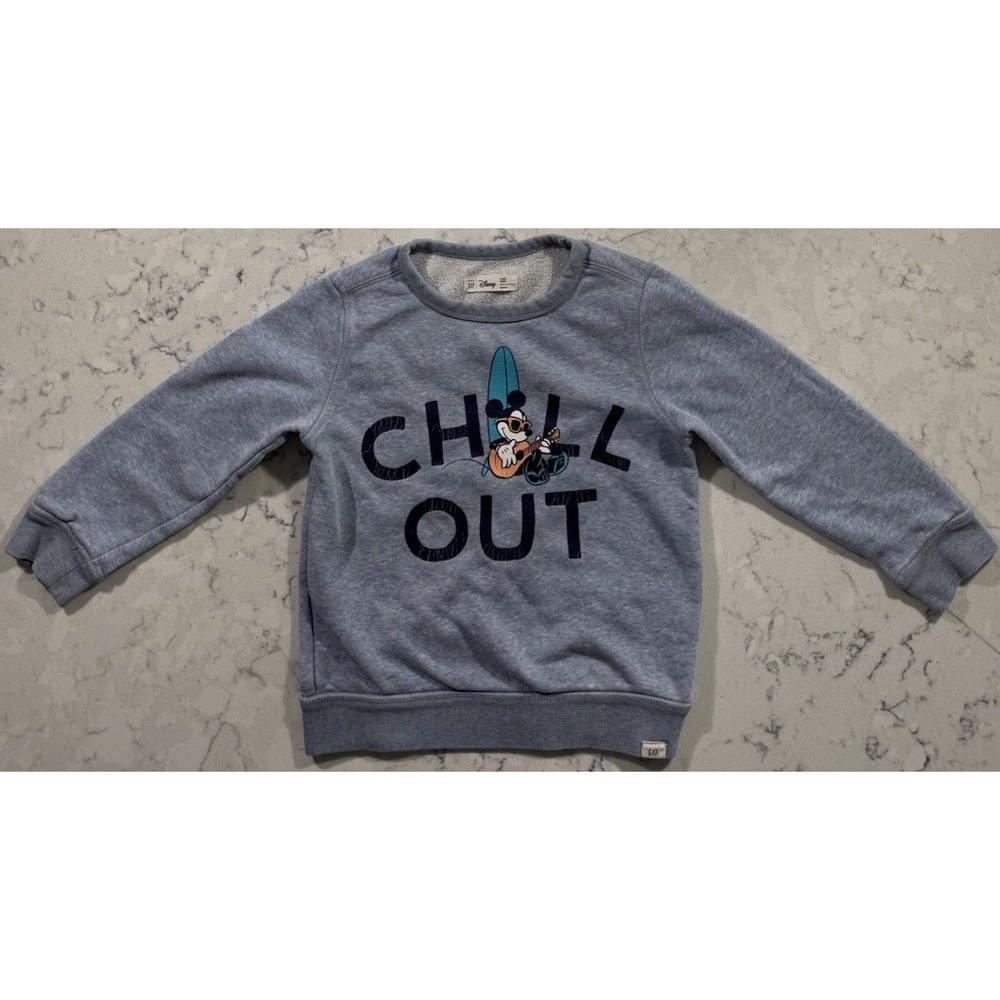 babyGap Disney Mickey Mouse Sweatshirt 5 Years Toddler Blue Fleece S/442658-00